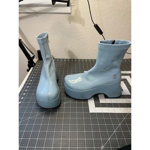 Baby Blue Platform Boots